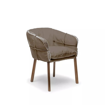 Parchment Upholstered Arm Chair