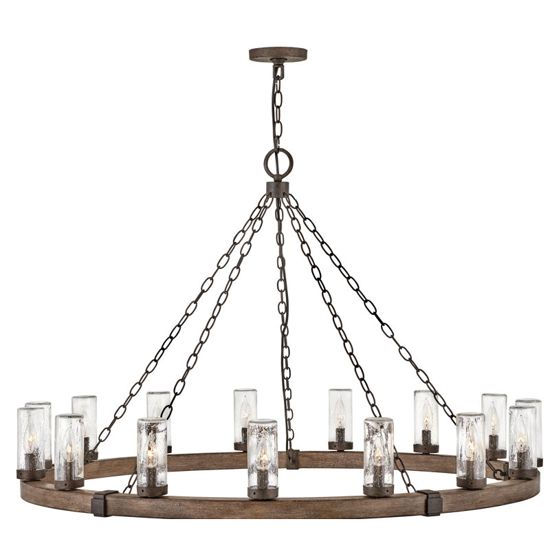 Lustre rustique d'extérieur à 1 lumière Sawyer, Séquoia
