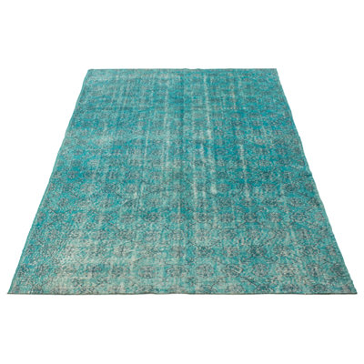 Tapis turquoise à transition de couleur 6 pi 5 po x 10 pi 4 po
