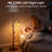 62" Rustic Farmhouse Tree Trunk Floor Lamp with Woven Night Light, 4-Way Rotary Switch Standard Lamp for Living Room Bedroom Nursery Study, Bulbs Included