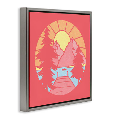 Cadre flottant Retro Lake Dock Warm Tones, design par Jedco Brands, Inc.