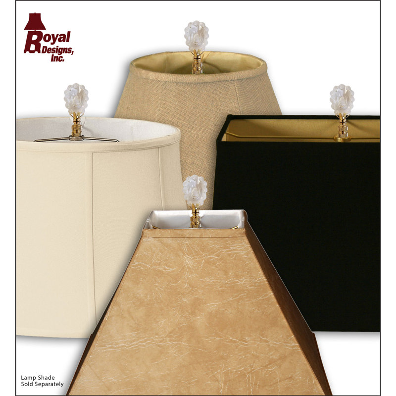 Rounded Scallop Faceted Crystal Lamp Finial