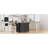 56-inch rubberwood veneer drawer-style kitchen island with power outlet, 4 door storage shelves, 4-wheel textured vertical strip rolling kitchen trolley with 6 deep drawers, suitable for kitchen, dining room, black-270872121