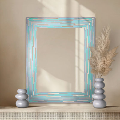 Miroir d'appoint mural en mosaïque de verre Suted