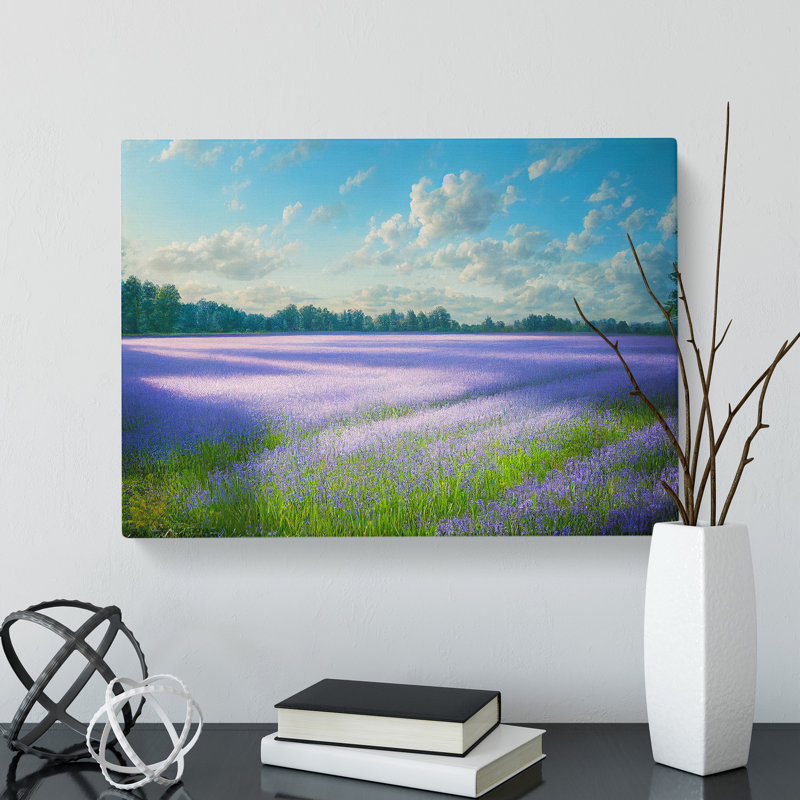 Heartwarming Bluebell Field - Wrapped Canvas, 35cm H x 50cm W x 3cm D