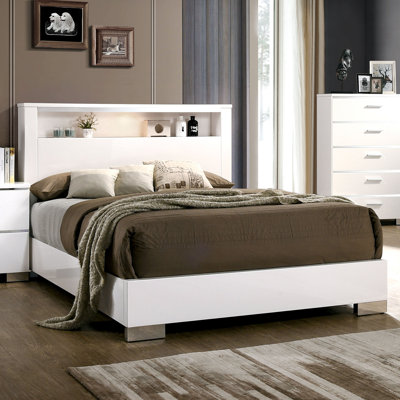 Solid Wood Bookcase Storage Bed