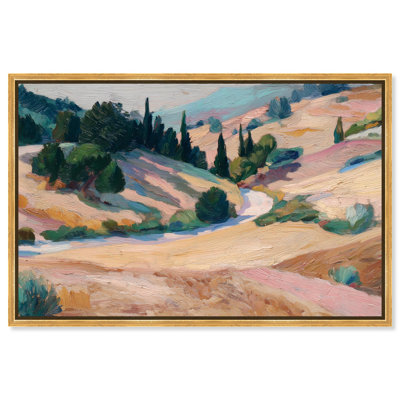 Décoration murale rustique «Ochre Hills IV» par Art Remedy, cadre doré, 24 x 16
