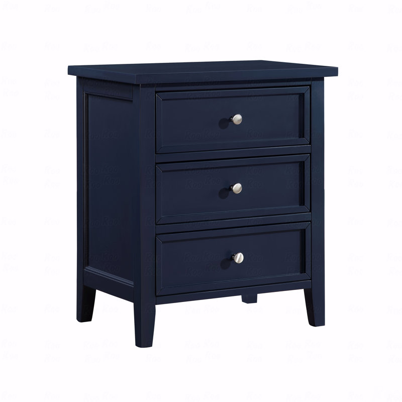 3-Drawer Nightstand - Midnight Blue