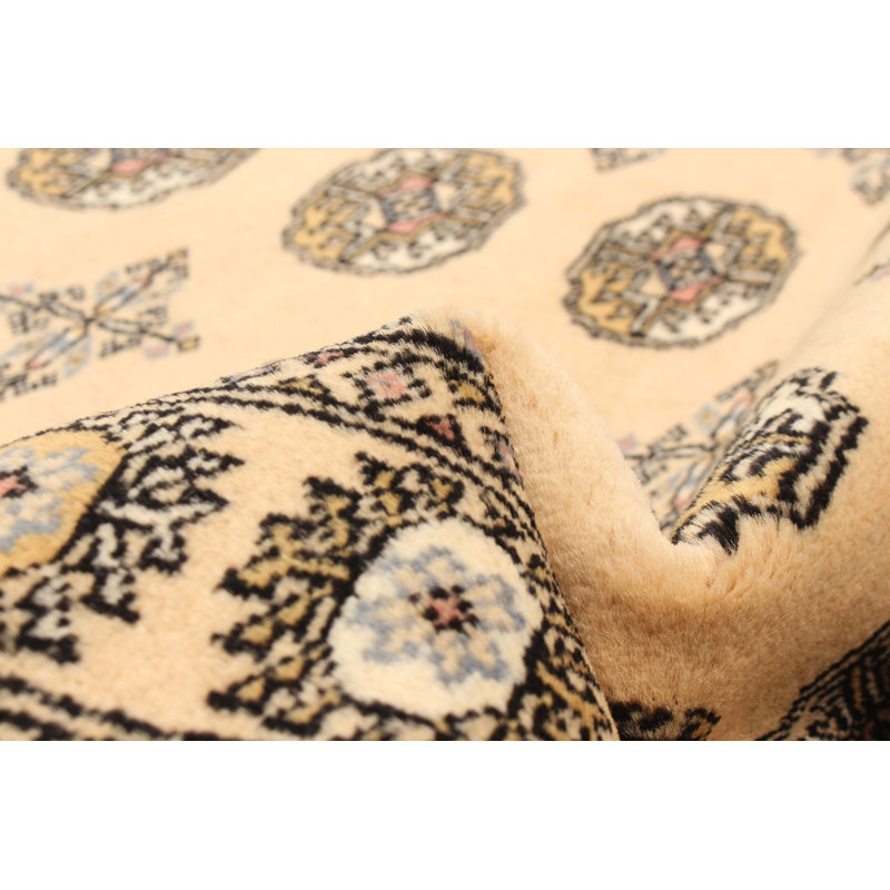 Tapis unique en laine noué à la main Bokhara Peshawar 3 pi 2 po x 5 pi 1 po