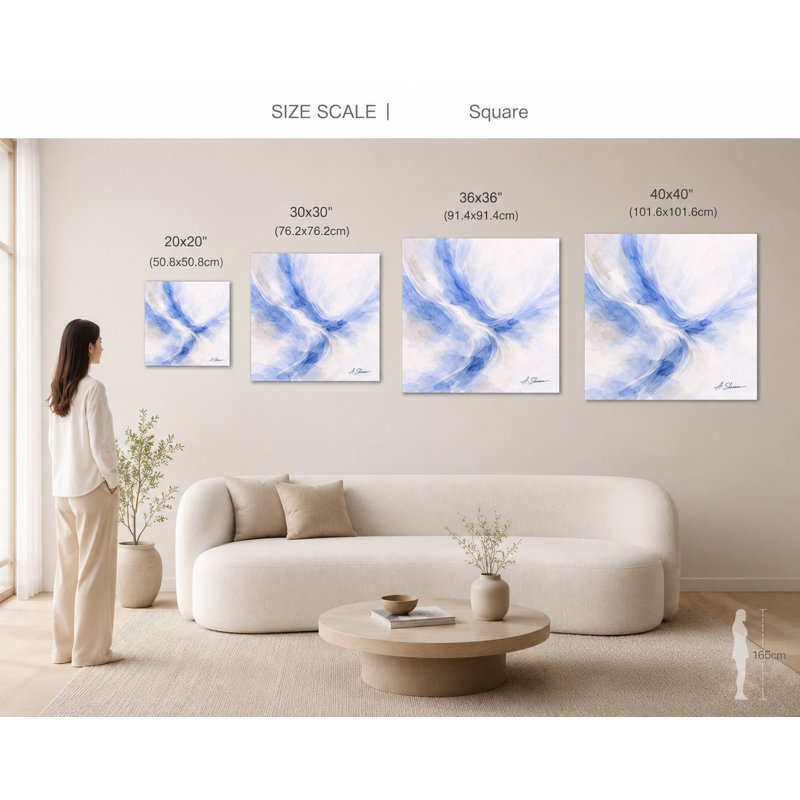 Art mural toile et air, 30"W x30"H x 1.5"D