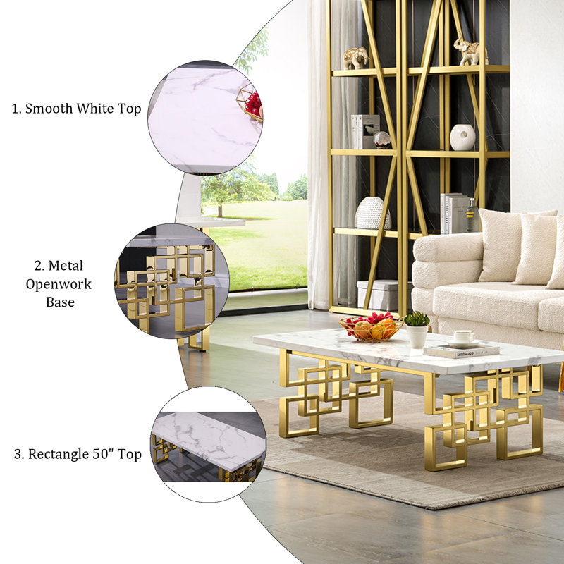 Weider Coffee Table, Gold