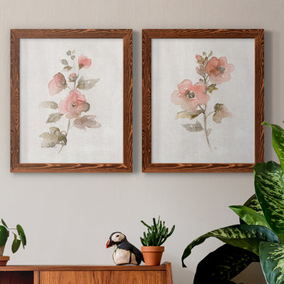 «Blush Sweetly I», ensemble de 2 reproductions d'art