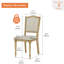 Ensemble de 2 chaises de salle à manger avec dossier et siège rembourrés, chêne-252461622