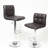 Swivel Faux Leather Adjustable Hydraulic Bar Stool, Set Of 2, With 360-Degree Swivel And Comfortable Foam Cushioning-13702319