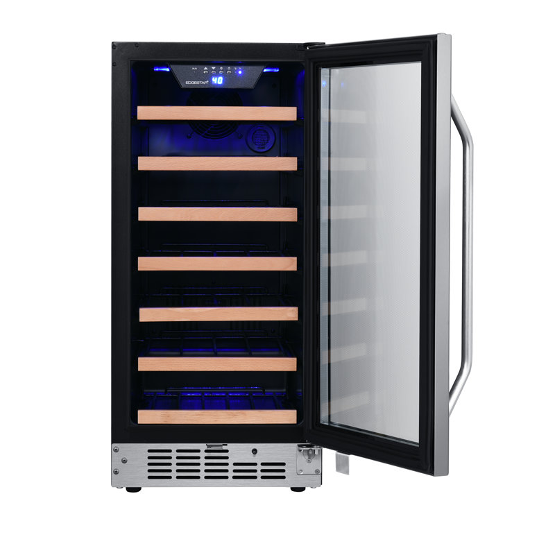 EdgeStar Single Zone 15'' Built-In 30 Bottle Wine Refrigerator with Reversible Door
