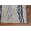 Tapis ivoire / bleu / beige en laine noué à la main de conception unique 5 pi 6 po x 7 pi 10 po