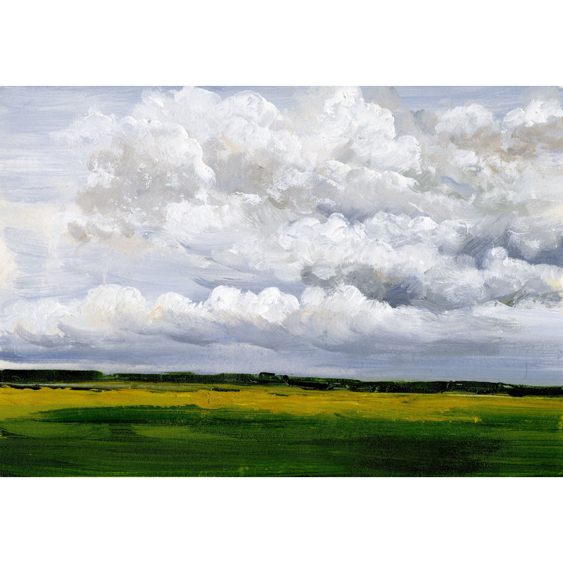 Field Landscape - Wrapped Canvas Painting, 51cm H x 76cm W x 3.8cm D