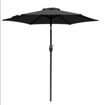 7.5 Feet Market Umbrella With Crank Lift & Tilt. UV-Resistant Canopy For Pool, Backyard & Patio (Without Base)