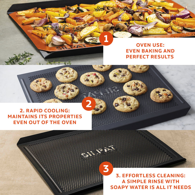Silpat Black Aluminum Non-Stick Perforated Baking Tray