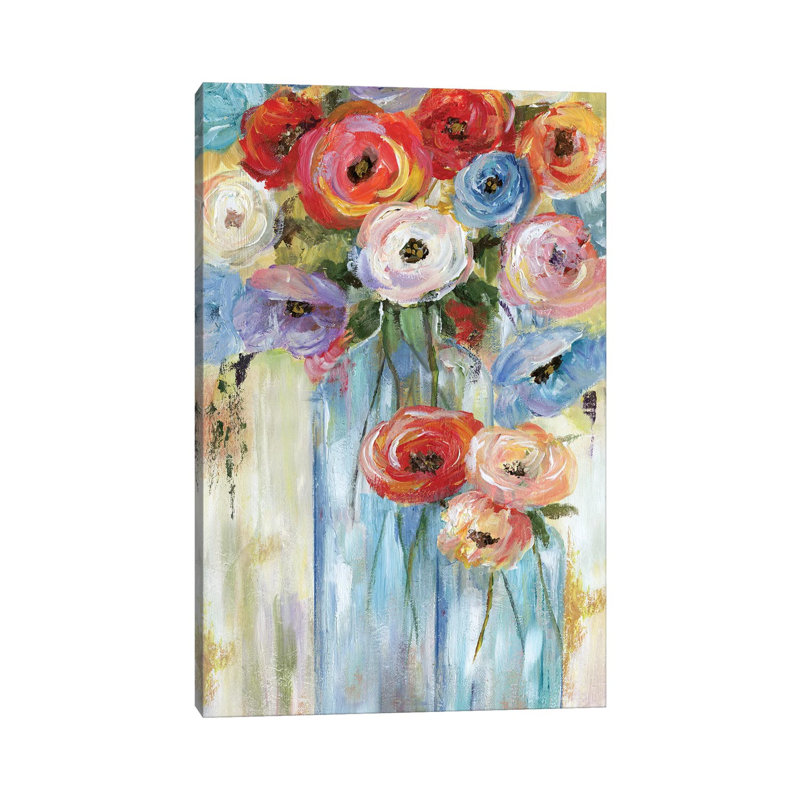 Bottles And Blooms by Nan - Wrapped Canvas Print, 66.04 cm H x 45.72 cm W x 1.91 cm D