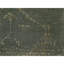 Tapis vert thym 2 pi x 2 pi, design moderne, ton sur ton, laine et soie, noué à la main, échantillon, carré, tapis, tapis oriental