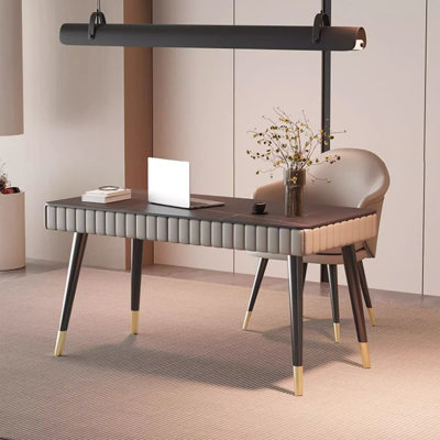 Modern rectangular rock plate desk
