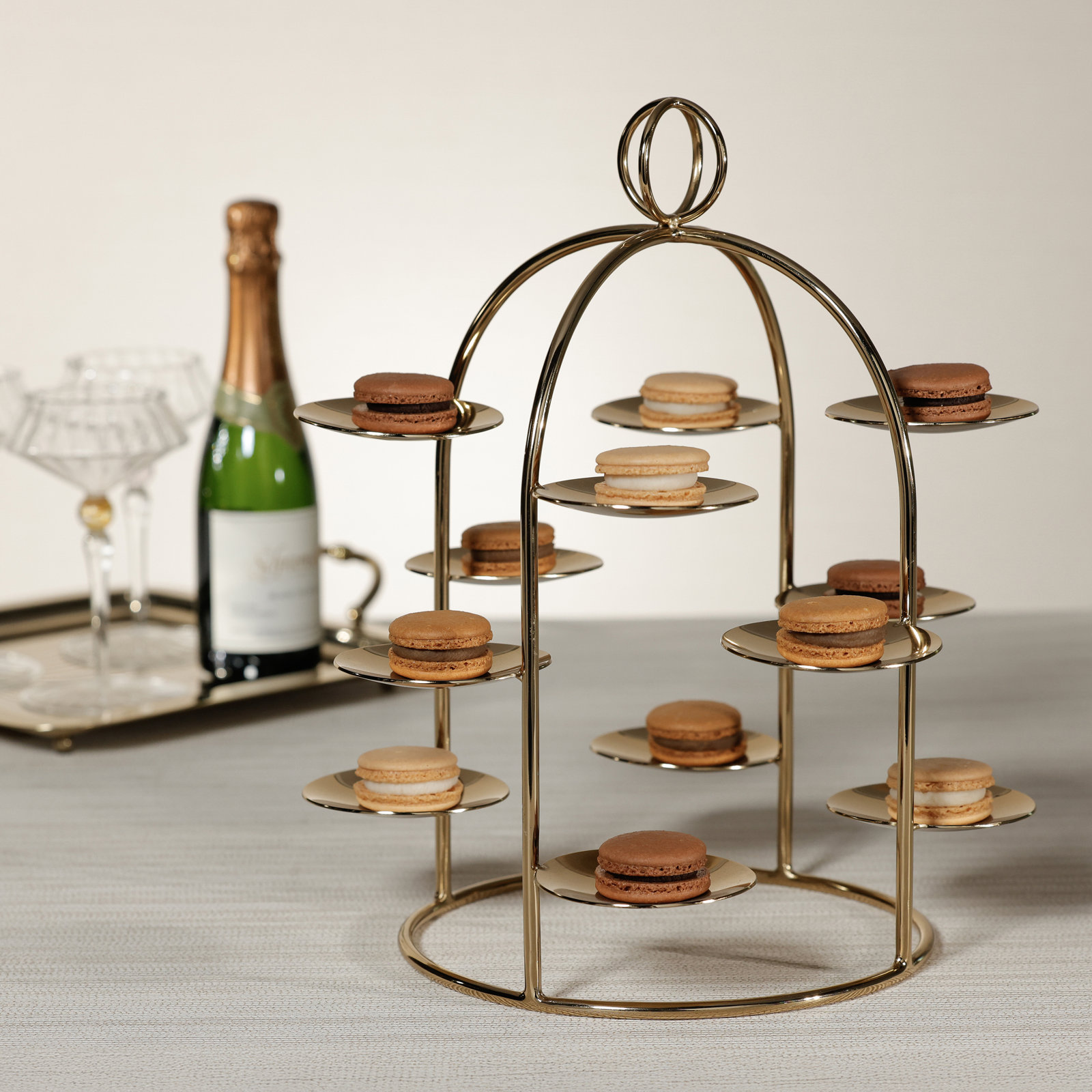 Stainless Steel Cupcake Stand, Gold