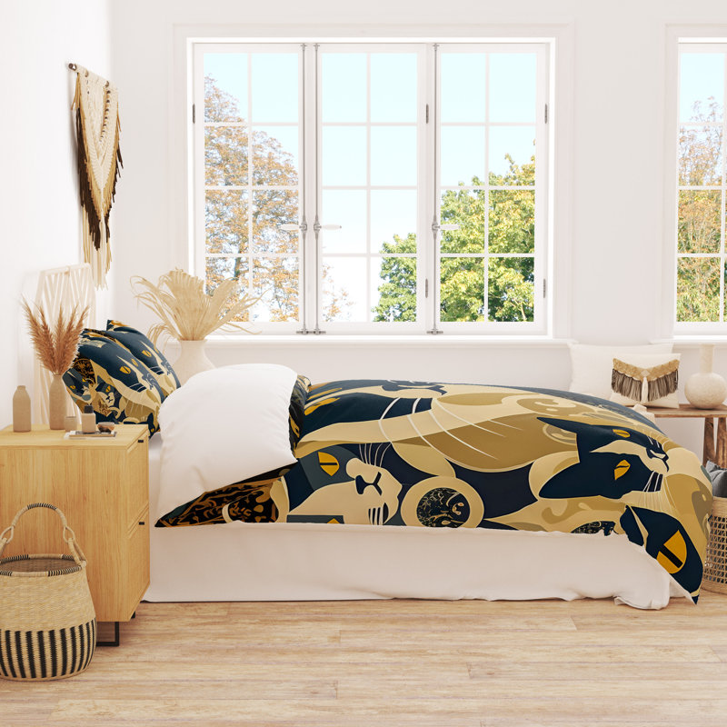 Animal Print Duvet Cover, King Duvet Cover + 2 King Shams