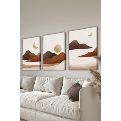 Stunning Decorative Canvas Painting Set (3 Pieces), 19.7 x 27.6 inches | 100% Cotton Canvas, Thickness: 1.2 inches | Ideal for Living Room, Bedroom & Office Décor, Vibrant Colors & Modern Art Design