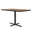 Correll 30x42 Café Bistro Bar Table, Rectangular, Medium Oak Thermal Fused Laminate Top, Black Cast Iron Base, Levelling Glides-101803021