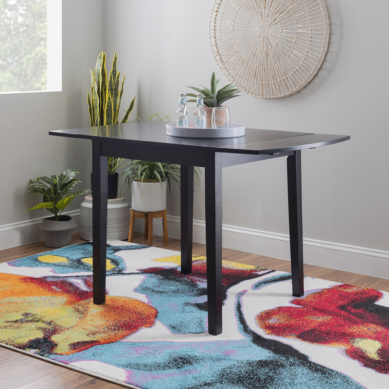 Fairbairn Aitana Square Drop Leaf Table, Black
