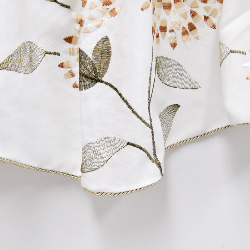 Floral Scalloped Window Valance, Gold