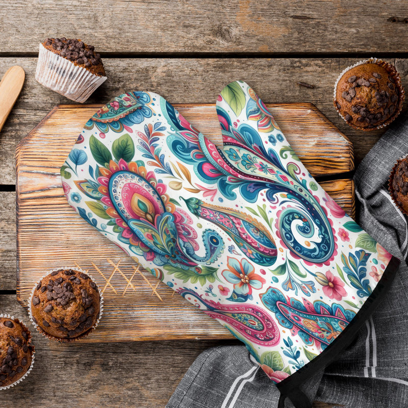 Couvre-lit en coton Preppy Paisley Vibes