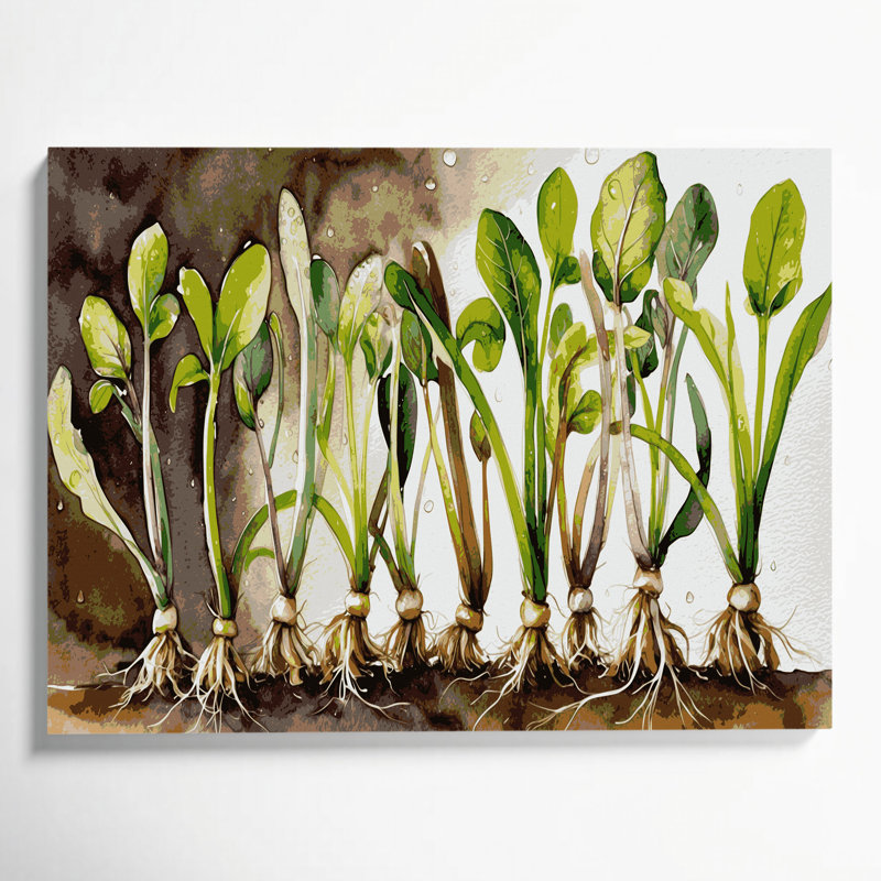 Art mural sur toile beige, H 11 po x l 14 po