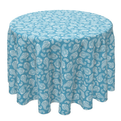 Round Paisley Cotton Tablecloth