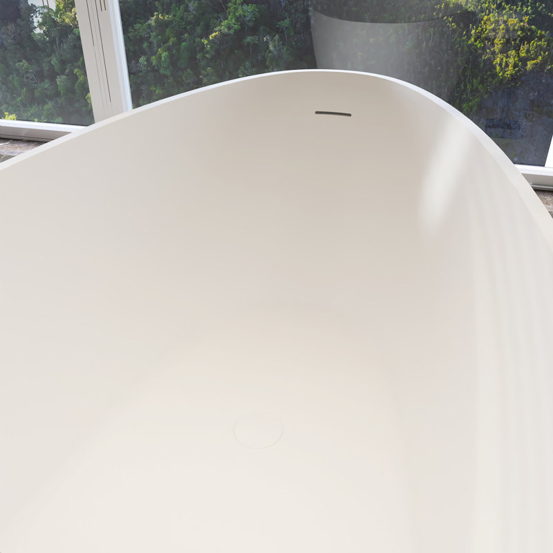Baignoire de trempage autoportante de 59 po x 29,5 po