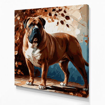 Dogs Bullmastiff Black Canvas Wall Art
