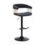 Tabouret de bar pivotant à hauteur réglable avec accoudoirs et base piédestal Demetrik-376710736-373467544