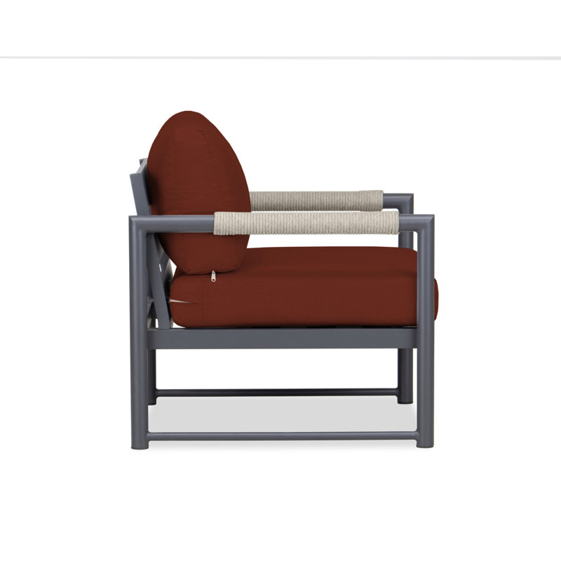 Alto Outdoor Lounge Chair, Cast Silver Sunbrella®, Slate Gray
