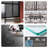 Frameless Shower Door 48X72 Inch, Aluminum Dual Sliding Doors With Soft-Close Buffer Track