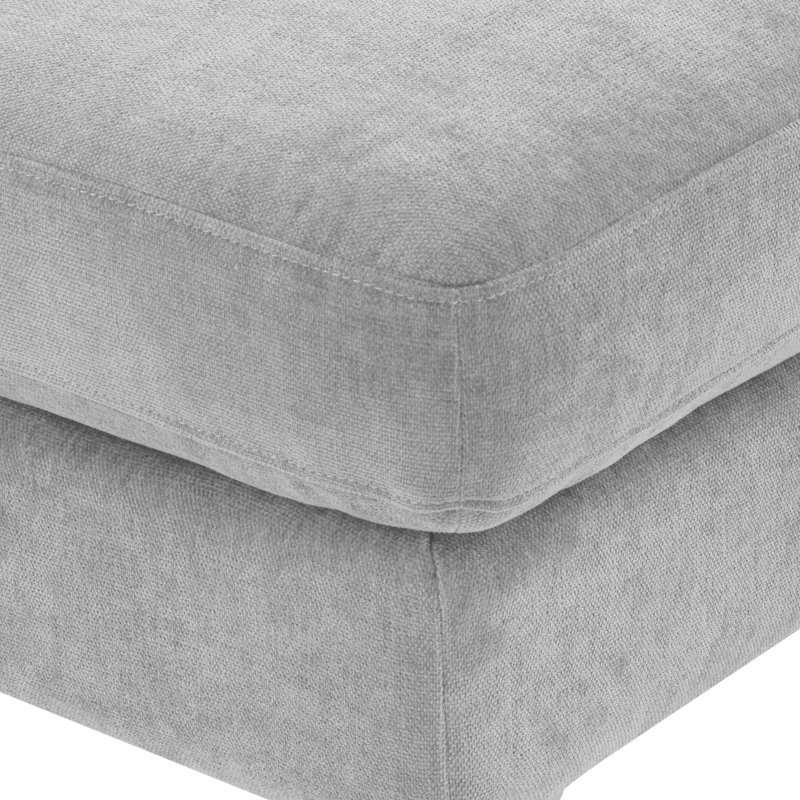 39.5" Wide Square Standard Ottoman, Gray Polyester