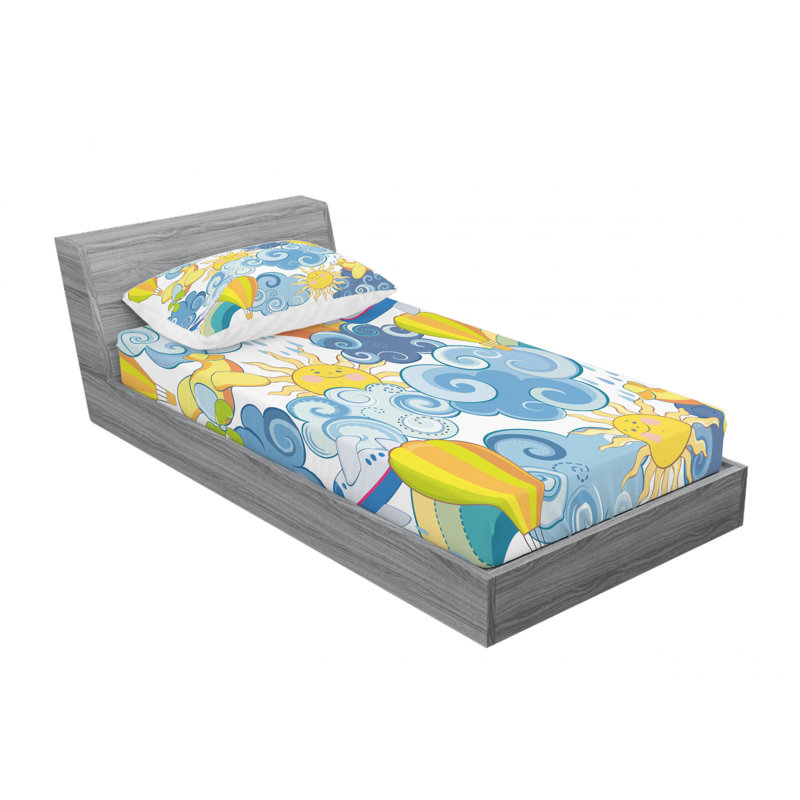 Microfiber Sheet Set, Twin Sheet Set with Fitted Sheet