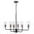 Ahsaad 6-Light Modern Linear Chandelier with Glacial Glass Shades