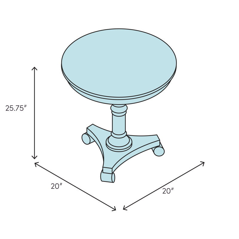Eros Round Bronze Aluminum Contemporary Accent Table