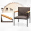 Fauteuil capitonné l 25 po-263208519