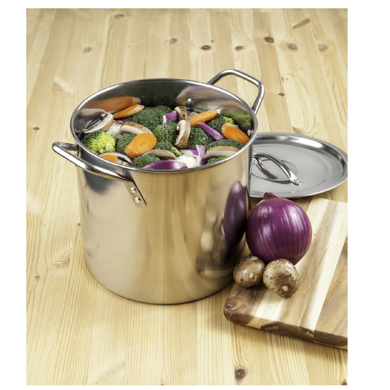 McSunley 8-Quart Stainless Steel Stock Pot with Handles