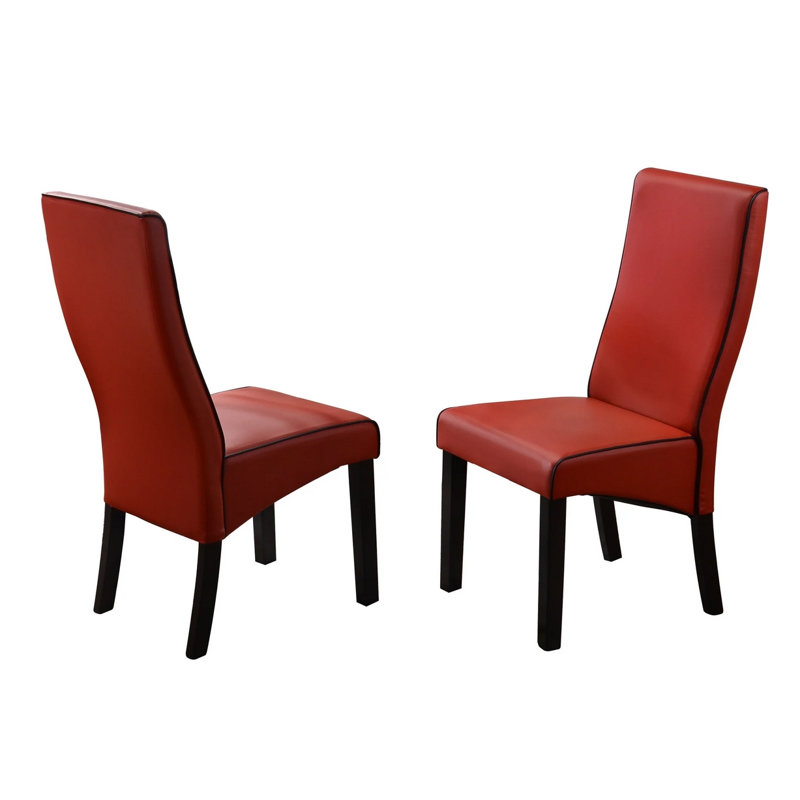 Olivier 24" Counter Parsons Dining Chairs, Set of 2, Red