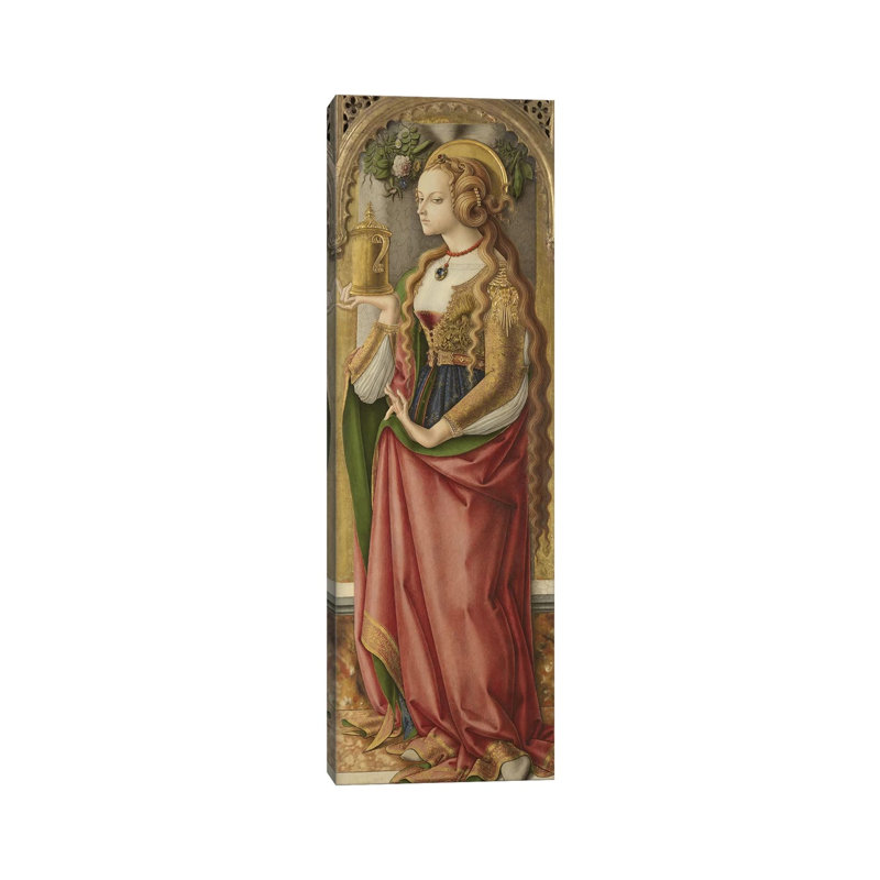 Mary Magdalene, C.1480 by Carlo Crivelli - Wrapped Canvas Panoramic Painting, 30.48 cm H x 91.44 cm W x 3.175 cm D