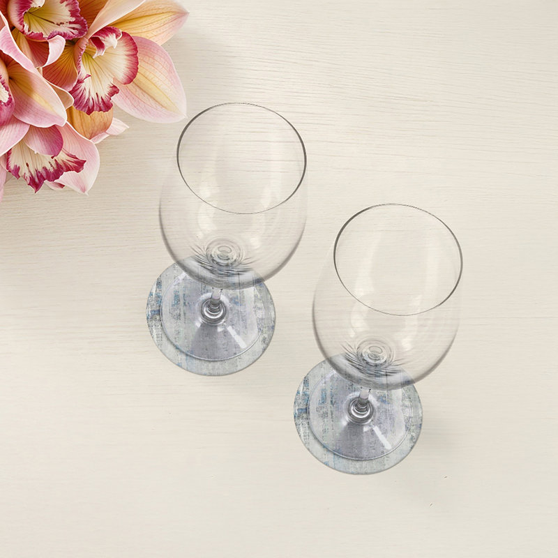 Sous-verres ronds en cuir Birch Opulence, Opulence