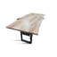 McMinnville Oak Solid Wood Top Metal Base Dining Table